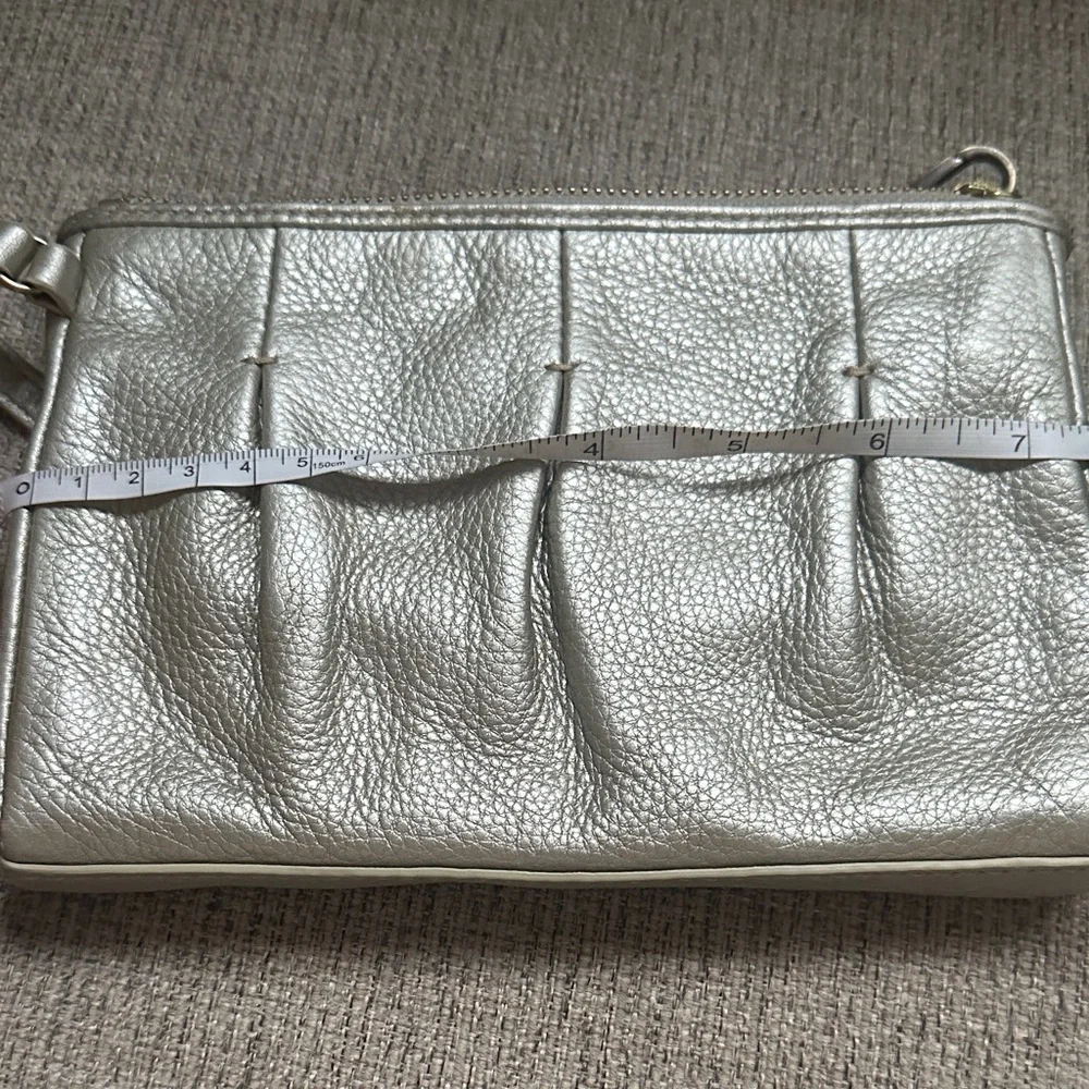 Cole Haan Metallic Gray Wristlet